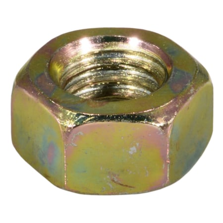 Midwest Fastener Hex Nut, 7/16"-14, Steel, Zinc Yellow, 6 PK 60664